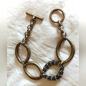 Kenneth Cole Toggle Closure Bronze Metal Bracelet